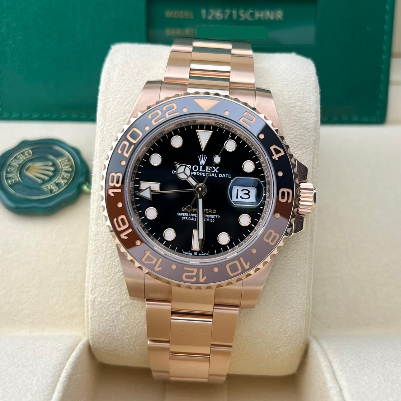 Rolex GMT-Master II – Root Beer Full Rose Gold –