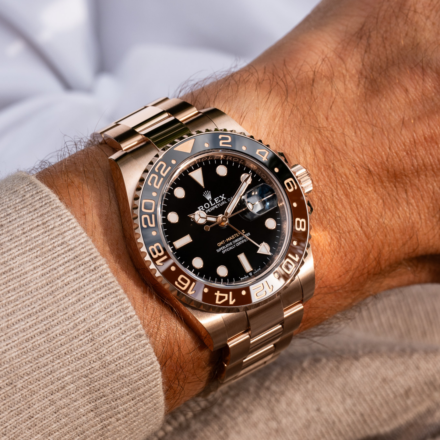 Rolex GMT-Master II – Root Beer Full Rose Gold –