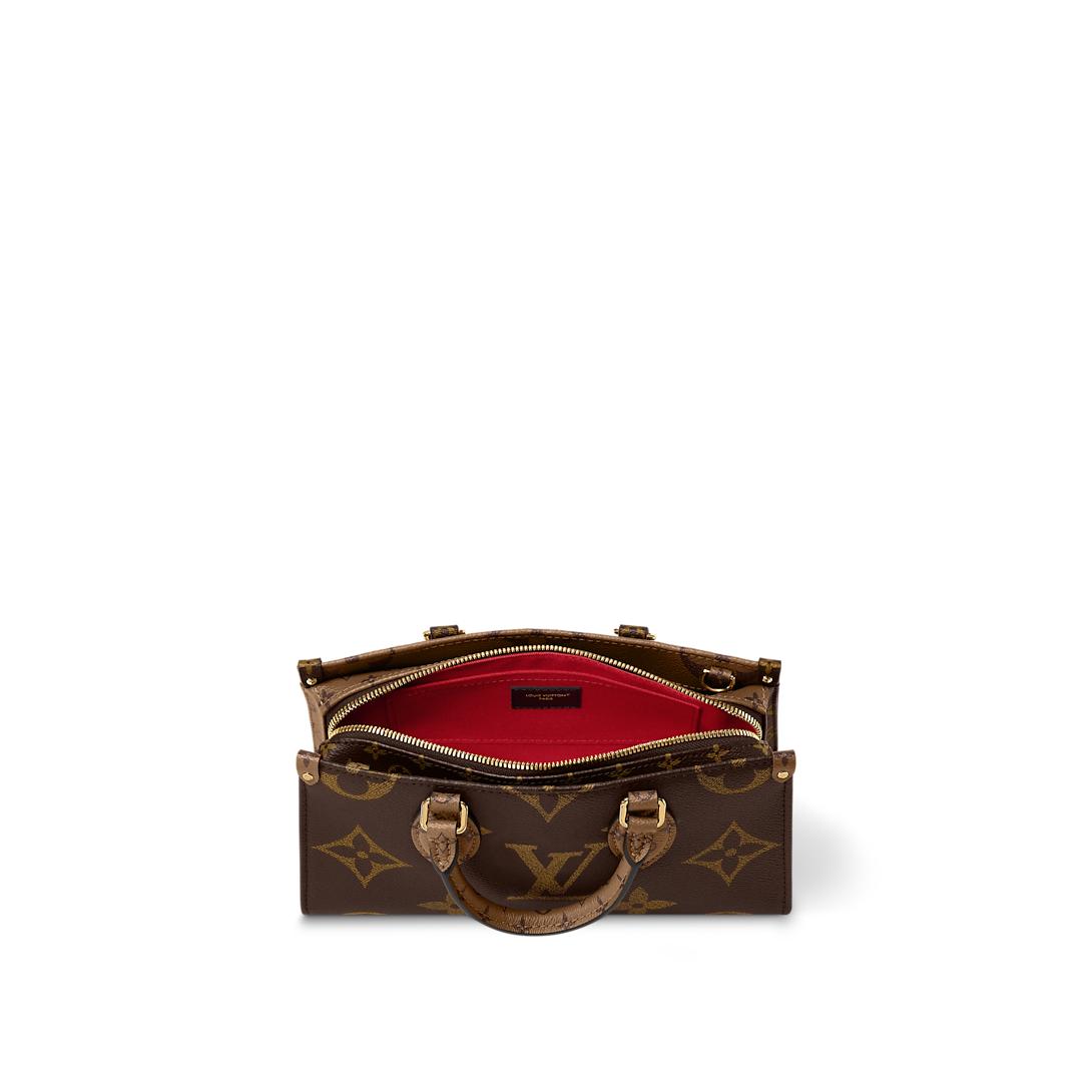 OnTheGo East West bag in Monogram Giant Reverse coated canvas