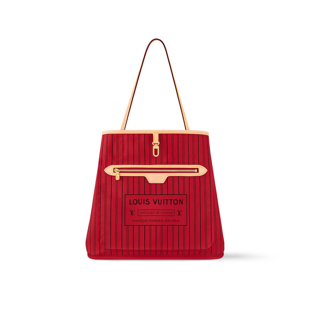 Neverfull MM tote bag in Monogram canvas with natural cowhide trim