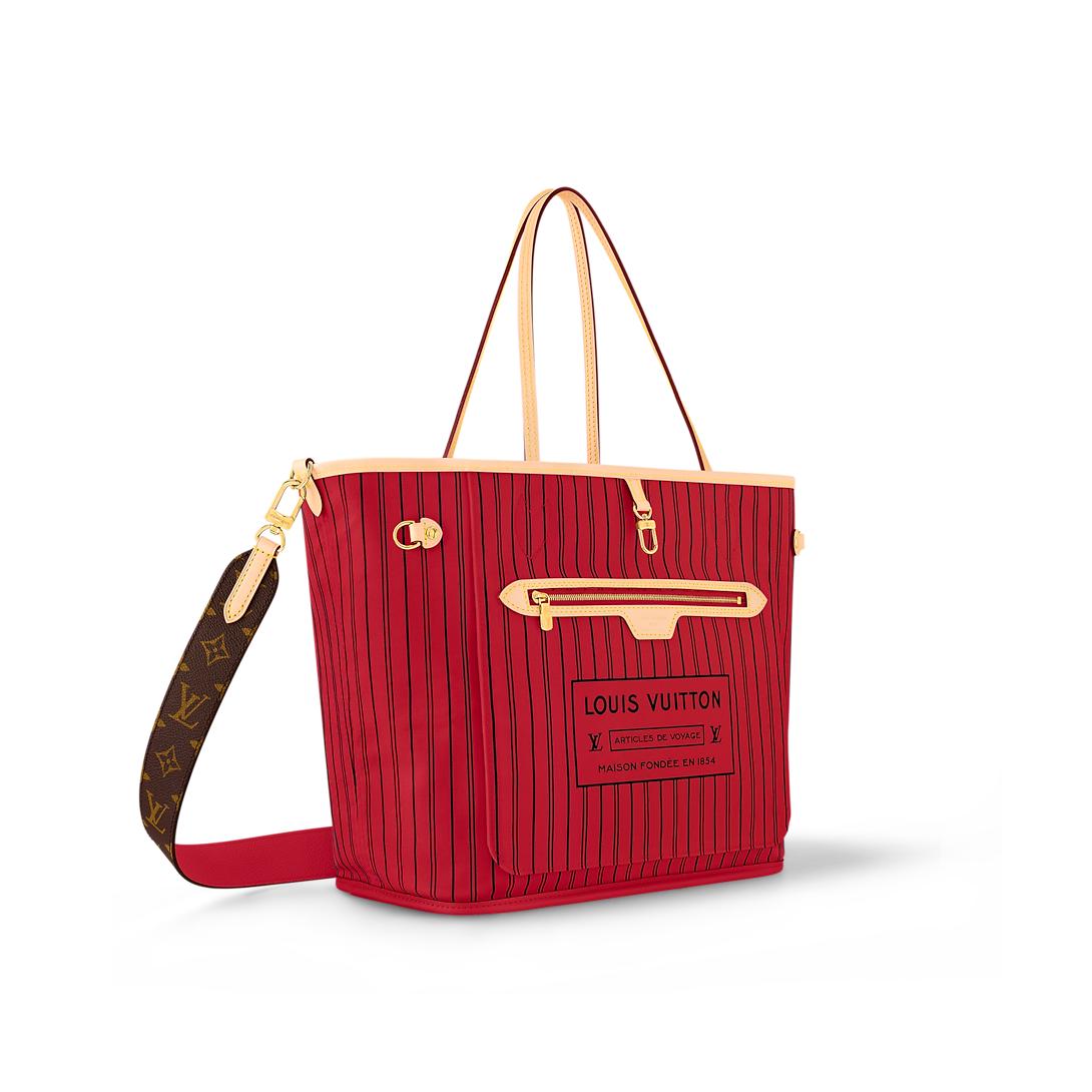 Neverfull MM tote bag in Monogram canvas with natural cowhide trim
