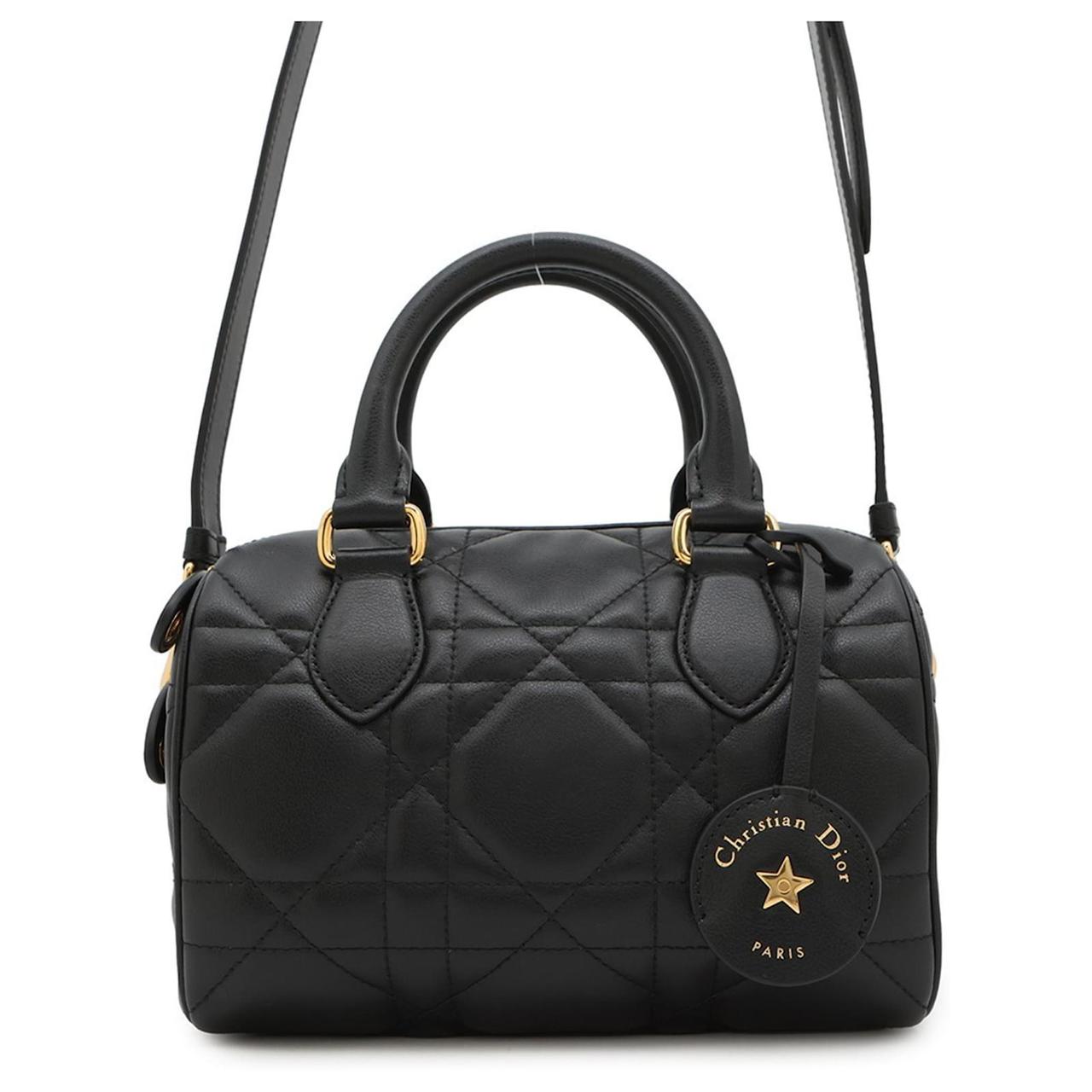 Christian Dior Groove 20 Bag in black Macrocannage crinkled calfskin