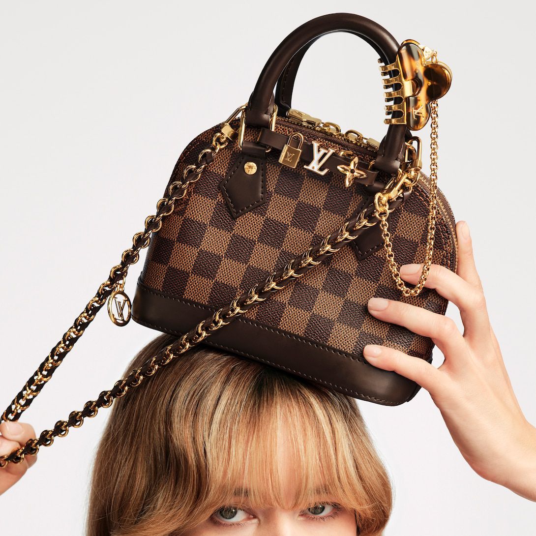 Alma BB handbag in Damier Ebene canvas