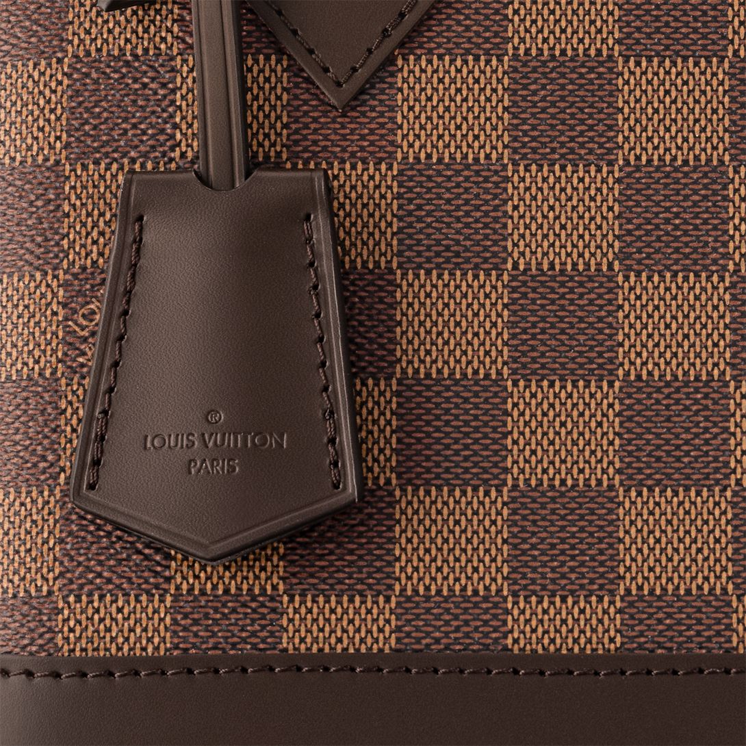 Alma BB handbag in Damier Ebene canvas