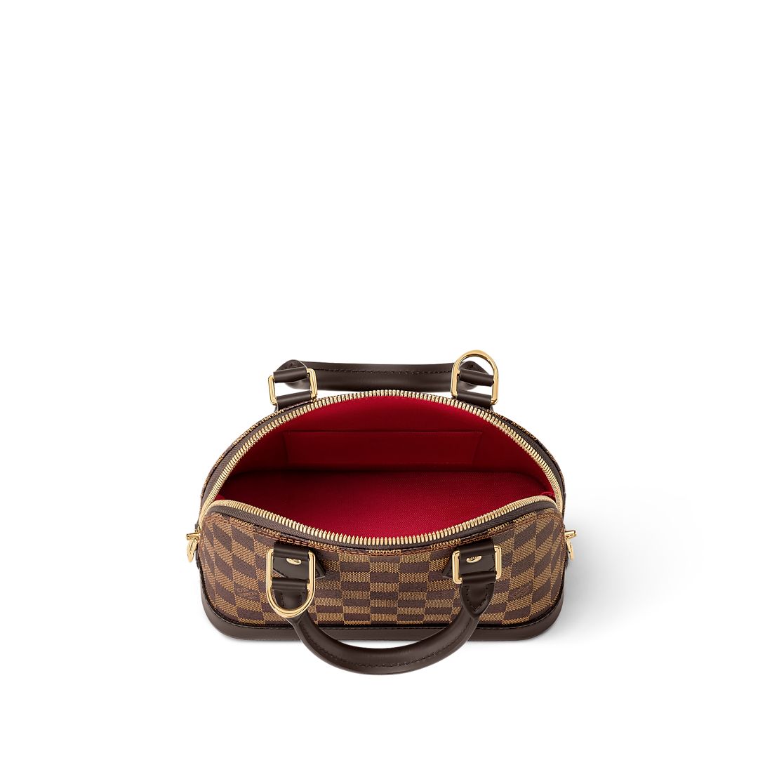 Alma BB handbag in Damier Ebene canvas