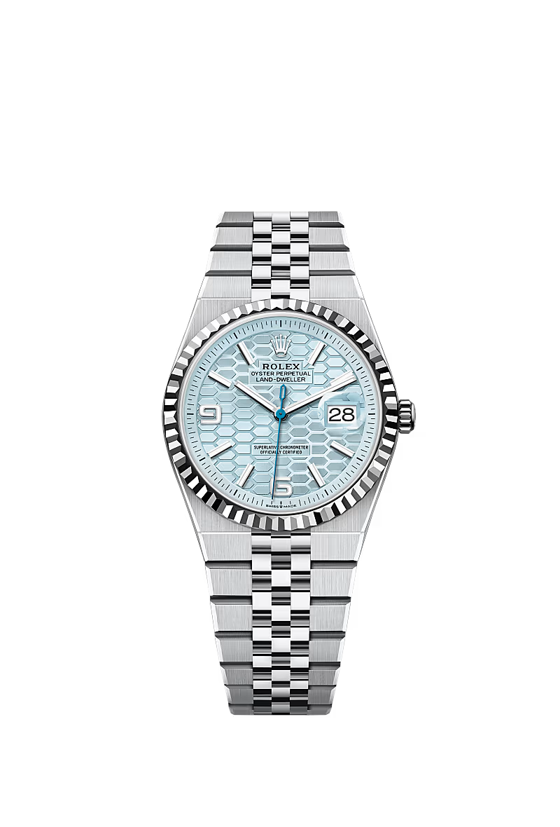 Rolex Land-Dweller 40mm Platinum Ice Blue Dial watch