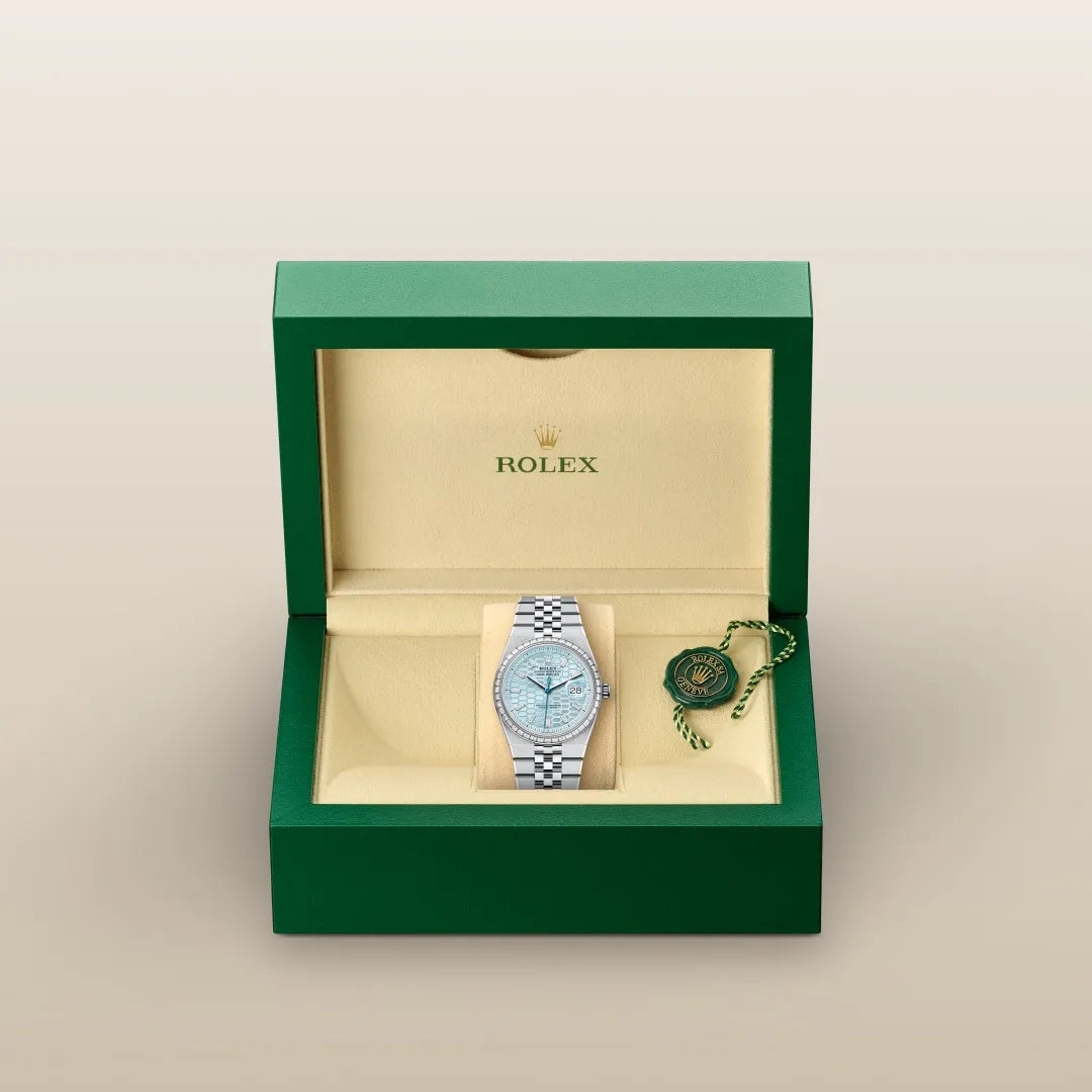 Rolex Land-Dweller 40mm Platinum Ice Blue Dial watch