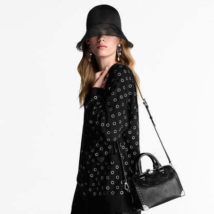 Speedy Trunk 20 bag in black with silver-toned hardware