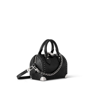 Speedy Trunk 20 bag in black with silver-toned hardware