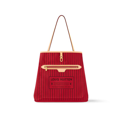 Neverfull MM tote bag in Monogram canvas with natural cowhide trim