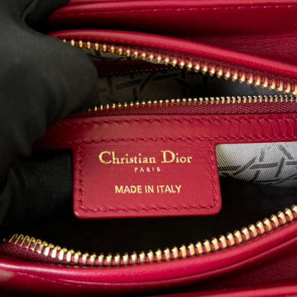 Christian Dior Lady Dior bag in burgundy quilted lambskin leather