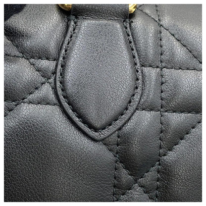 Christian Dior Groove 20 Bag in black Macrocannage crinkled calfskin