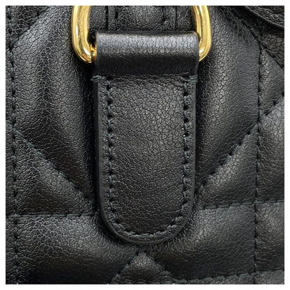 Christian Dior Groove 20 Bag in black Macrocannage crinkled calfskin