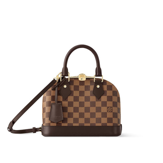 Alma BB handbag in Damier Ebene canvas
