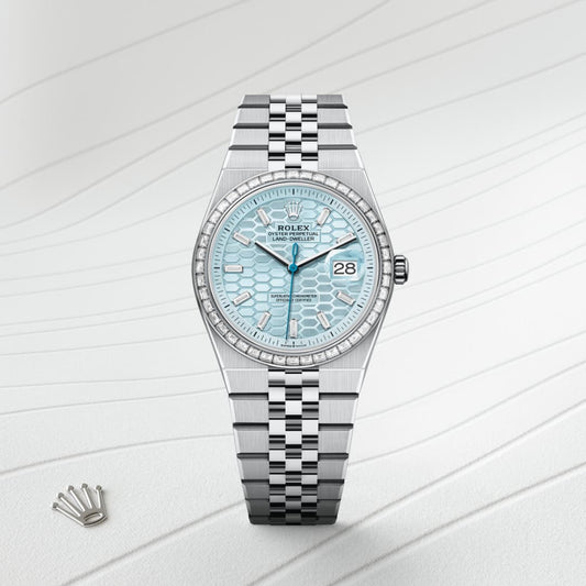 Rolex Land-Dweller 40mm Platinum Ice Blue Dial watch